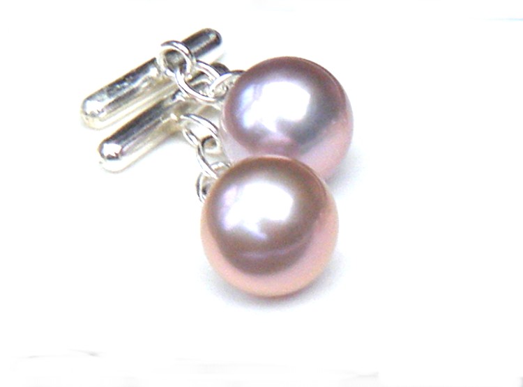 Pale Pink AAA Pearl Cufflinks